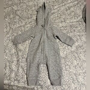Carter's Gray Hooded Footie